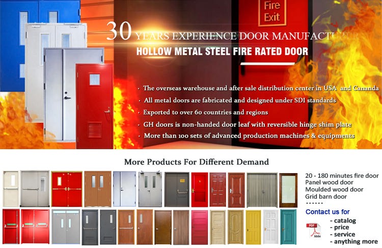120 mins commercial hotel UL listed FM approved Fire door