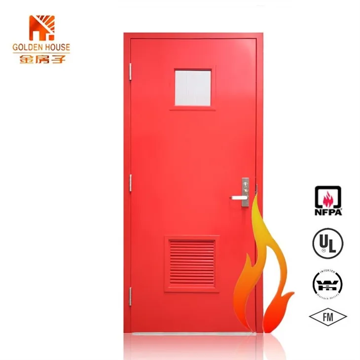 1 2 3 Hour UL Listed USA Standard Fire Rated Glass Door And Metal Fire Door