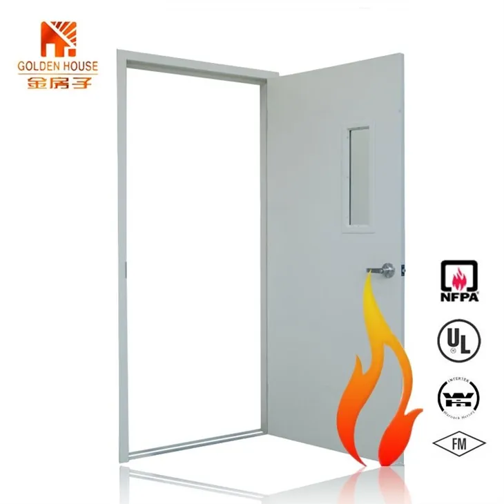 1 2 3 Hour UL Listed USA Standard Fire Rated Glass Door And Metal Fire Door