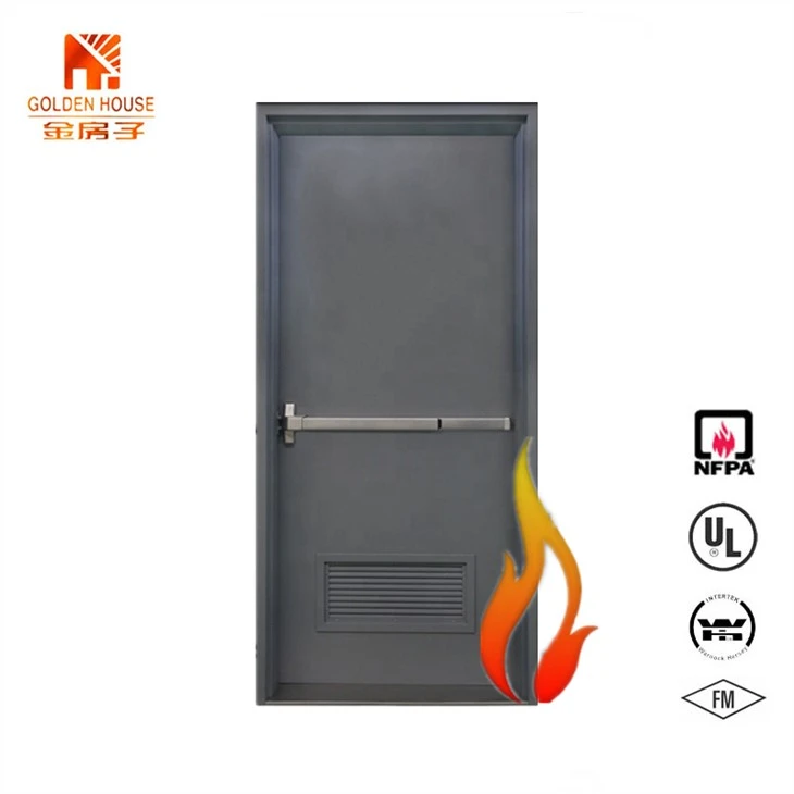 180 Mins Fire Rating Time Steel Fire Door Flush Type With WHI FM UL Certification